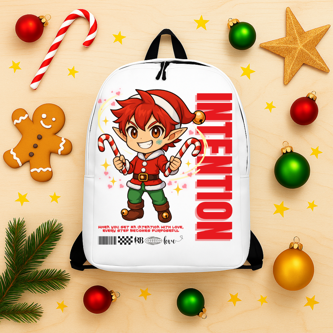 &quot;Intention&quot;- Black | Minimalist Backpack