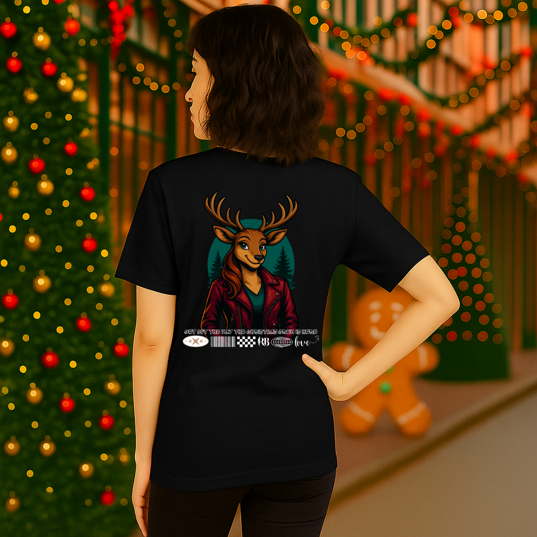 "Get Out The Way..." Female Reindeer- White | Adults t-shirt
