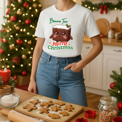&quot;Brownie Time, Merry Christmas&quot;- White | Adults T-Shirt