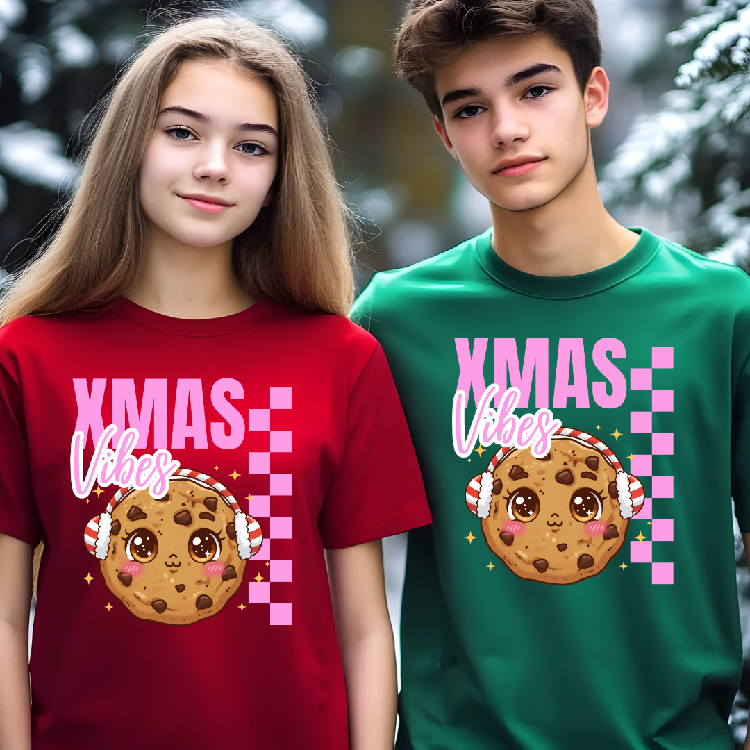 Xmas Vibes Cookie -Pink | Youth T-Shirt