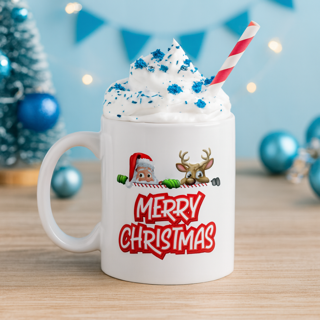 Peeking Crew Teen White Mug