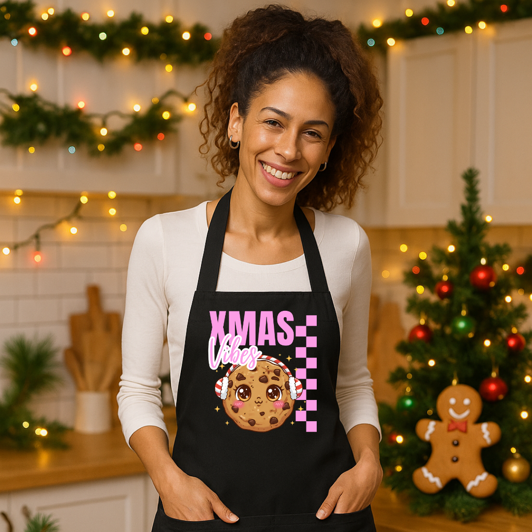 Xmas Vibes Cookie -Pink  | Organic cotton apron