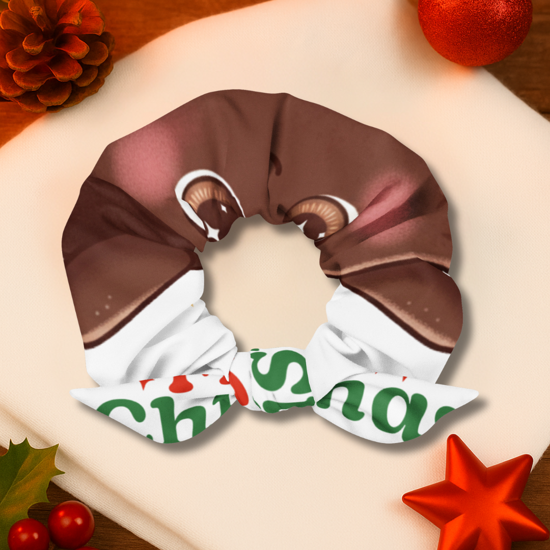 &quot;Brownie Time, Merry Christmas&quot;- Green | Scrunchie