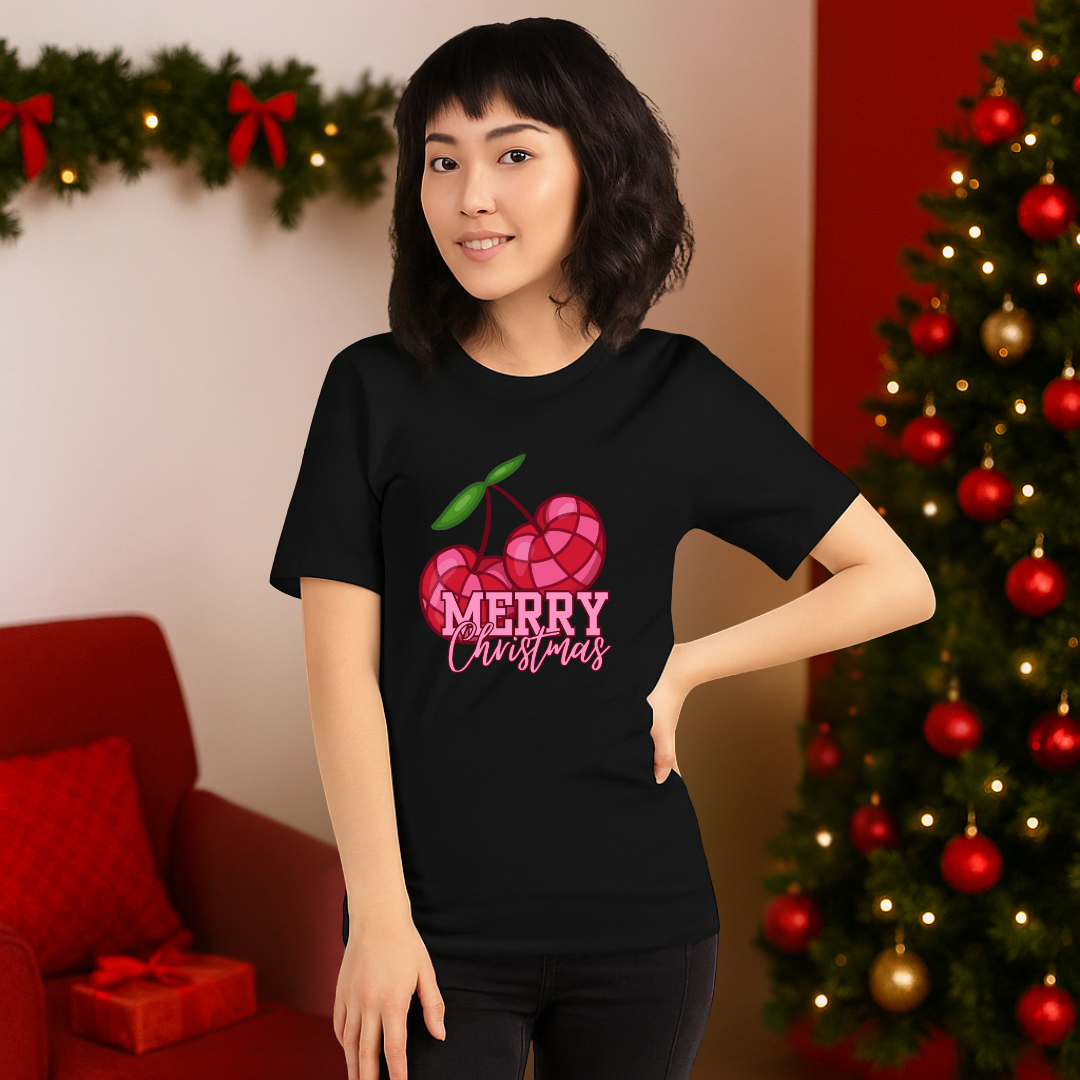 Kawaiii Cherry "Merry Christmas" | Adults t-shirt