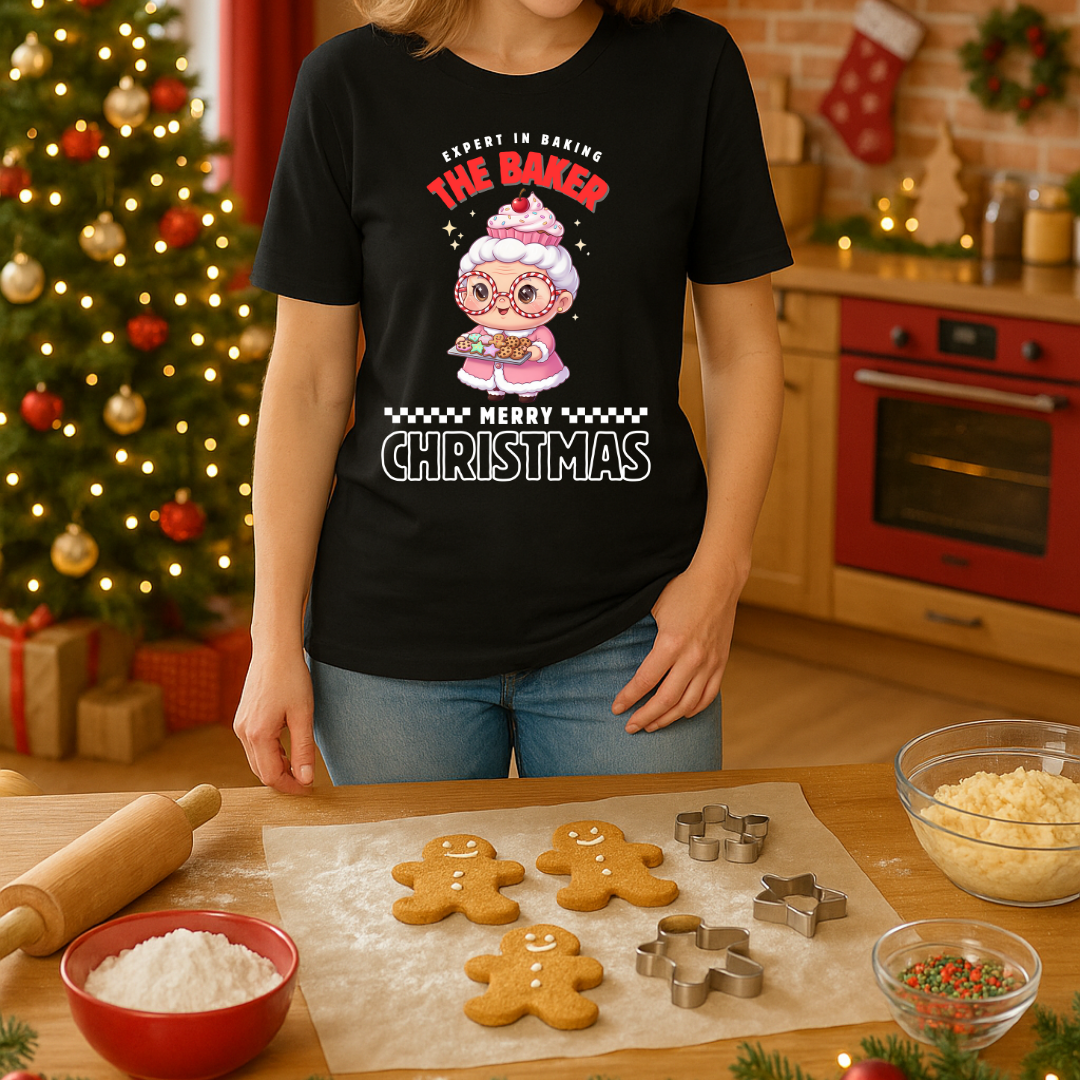 Expert in Baking: The Grandma Baker- White and Red | Adults T-Shirt | – RB Designa Co