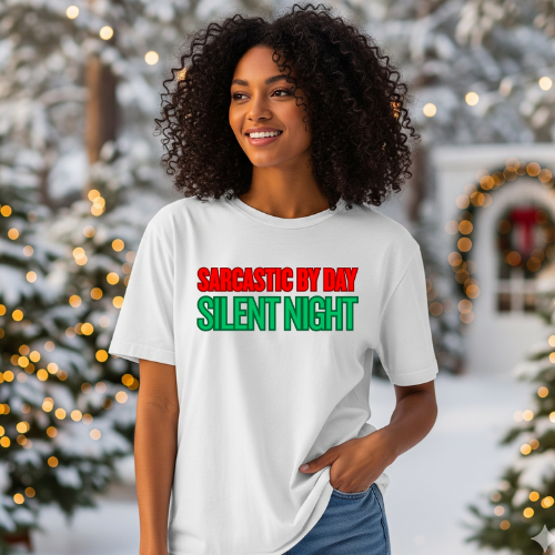 Sarcastic Silent Night Humbag Oversized T-shirt
