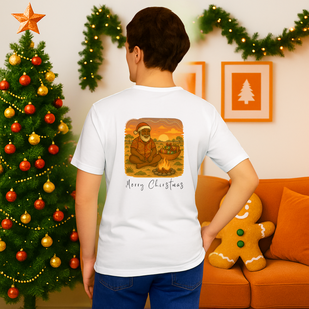 "Merry Christmas" Calming Santa in the Outback | Adults t-shirt