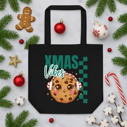 Xmas Vibes Cookie – Green | Eco Tote Bag
