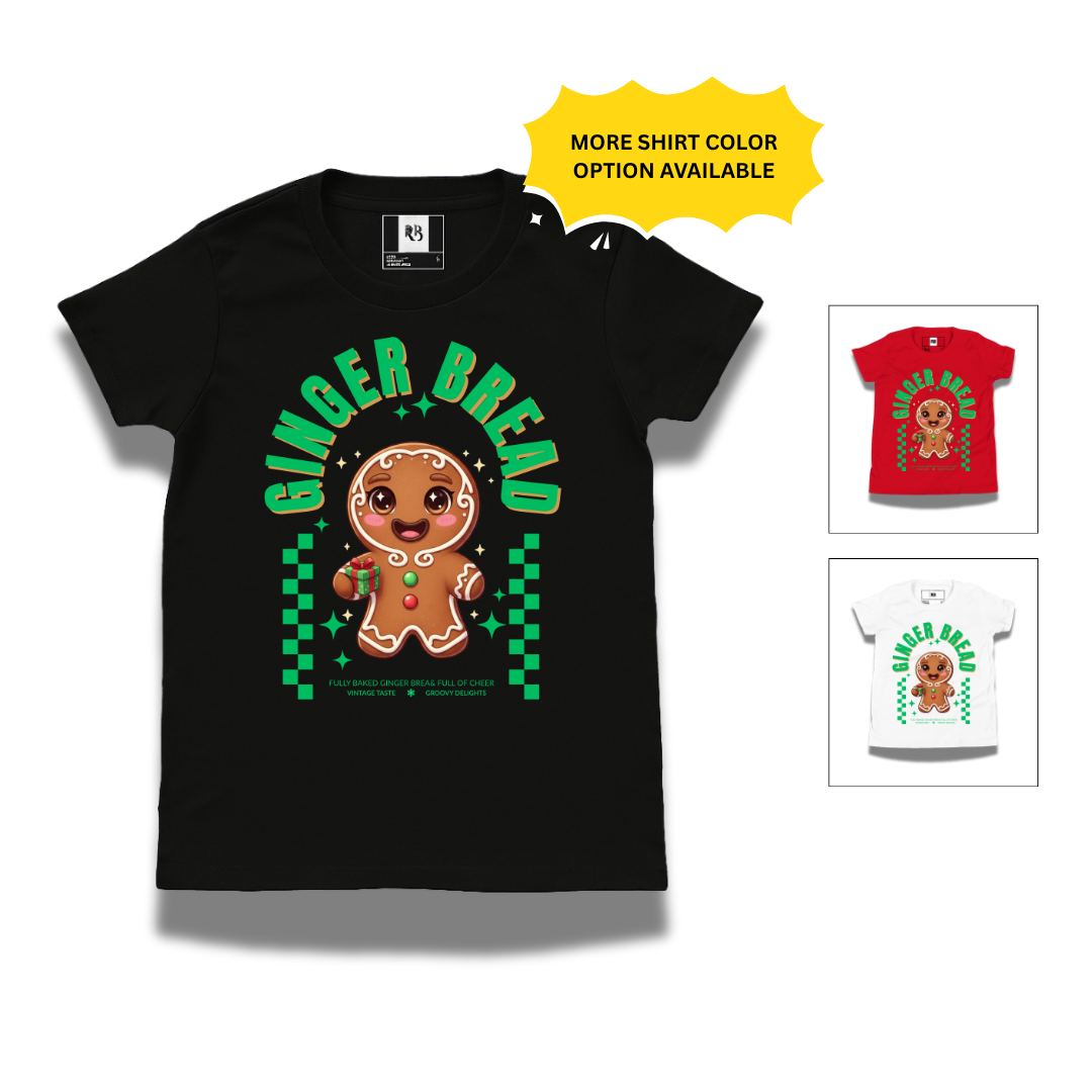 Gingerbread Joy- Green | Youth Short Sleeve T-Shirt | – RB Designa Co
