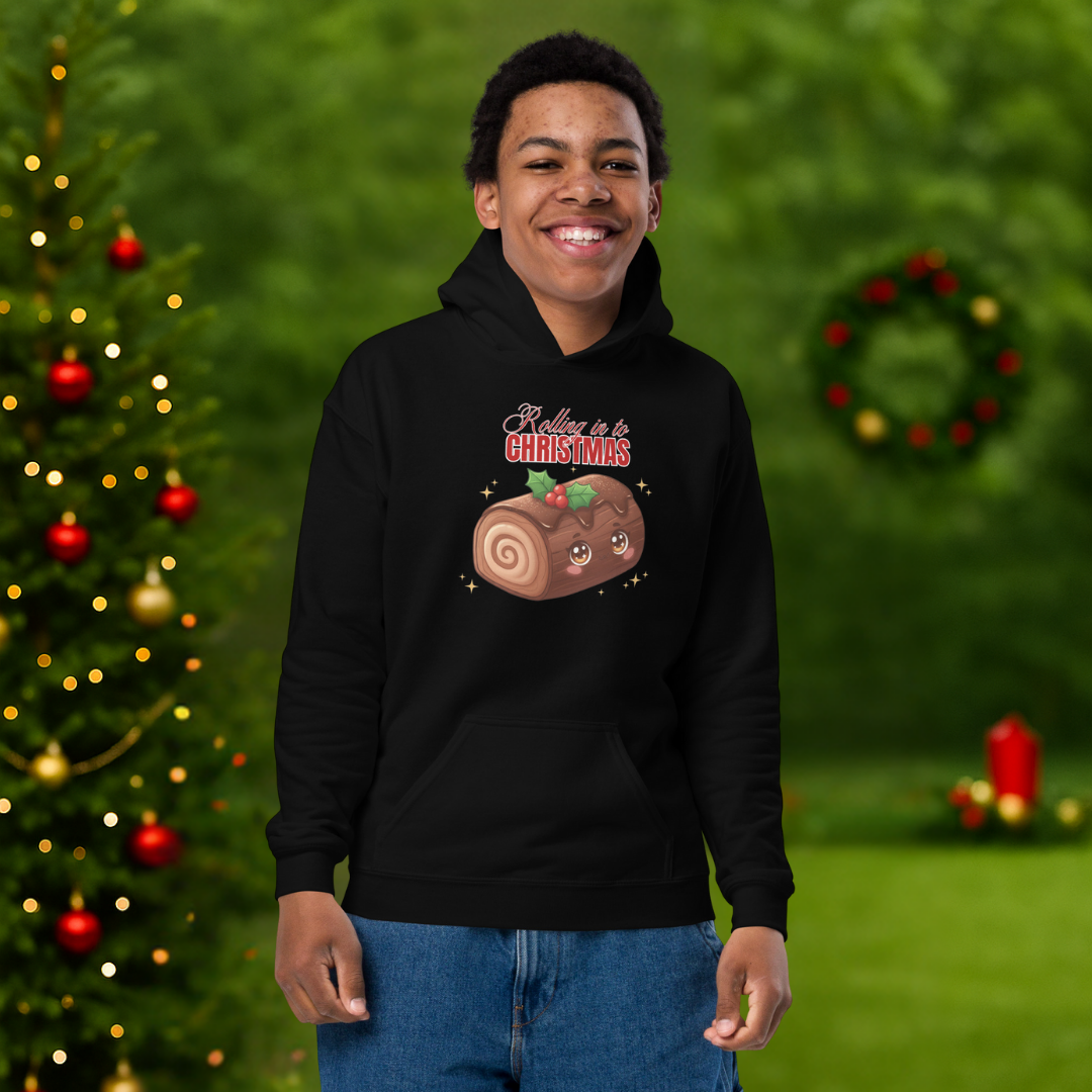 &quot;Rolling in to Christmas&quot; | Youth Hoodie