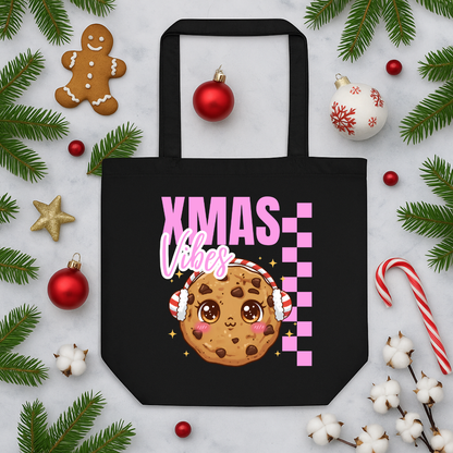 Xmas Vibes Cookie -Pink  | Eco Tote Bag