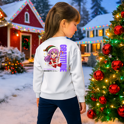 &quot;Gratitude&quot;- Black | Youth Sweatshirt