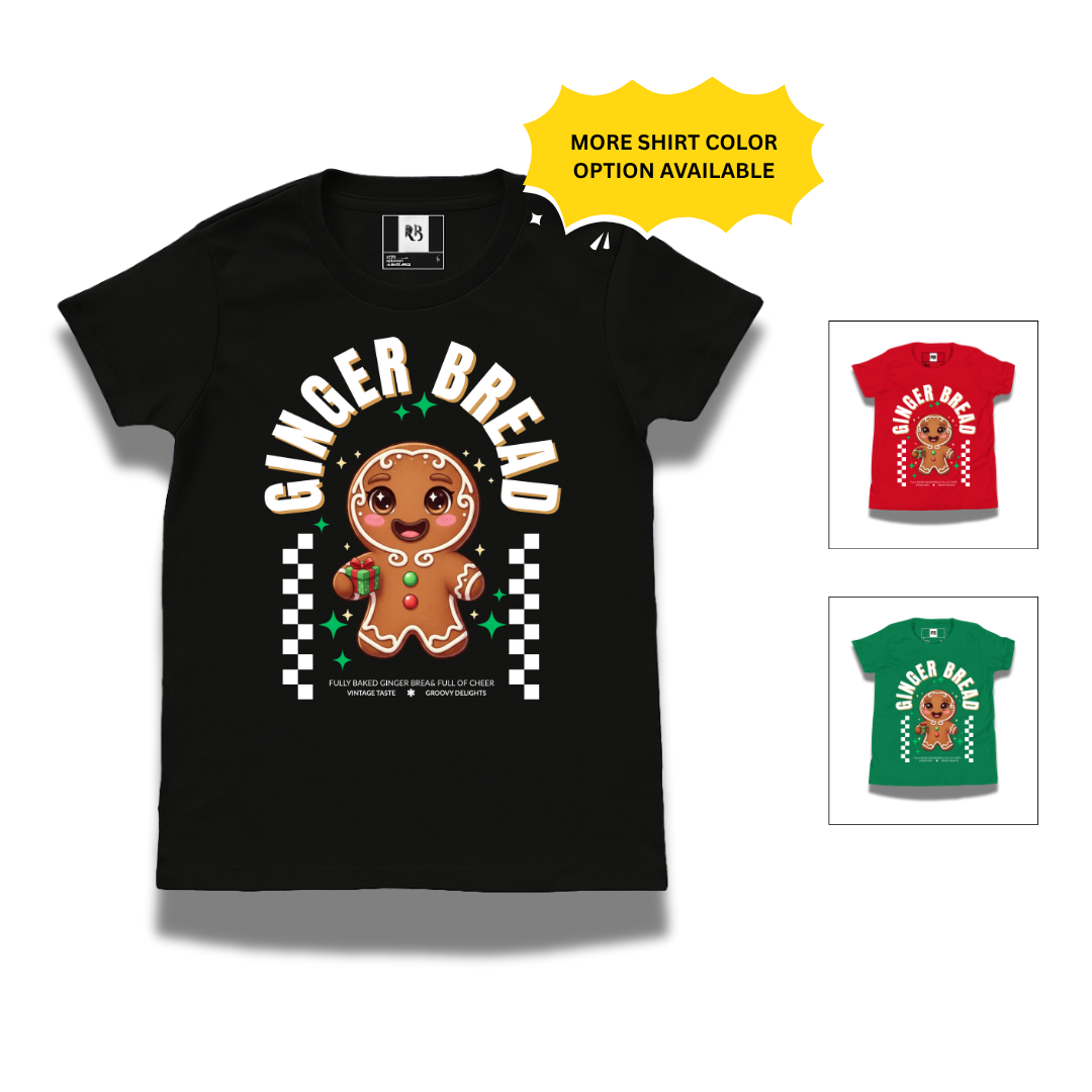 Gingerbread Joy – White | Youth Short Sleeve T-Shirt | – RB Designa Co