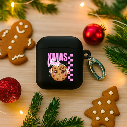 Xmas Vibes Cookie – Pink | Rubber Case for AirPods