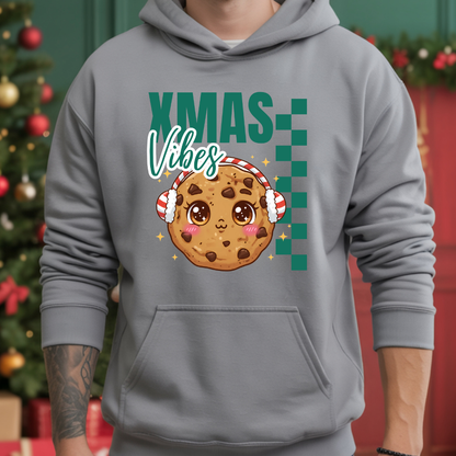 &quot;Xmas Vibes Cookie&quot;- Green | Youth Hoodie