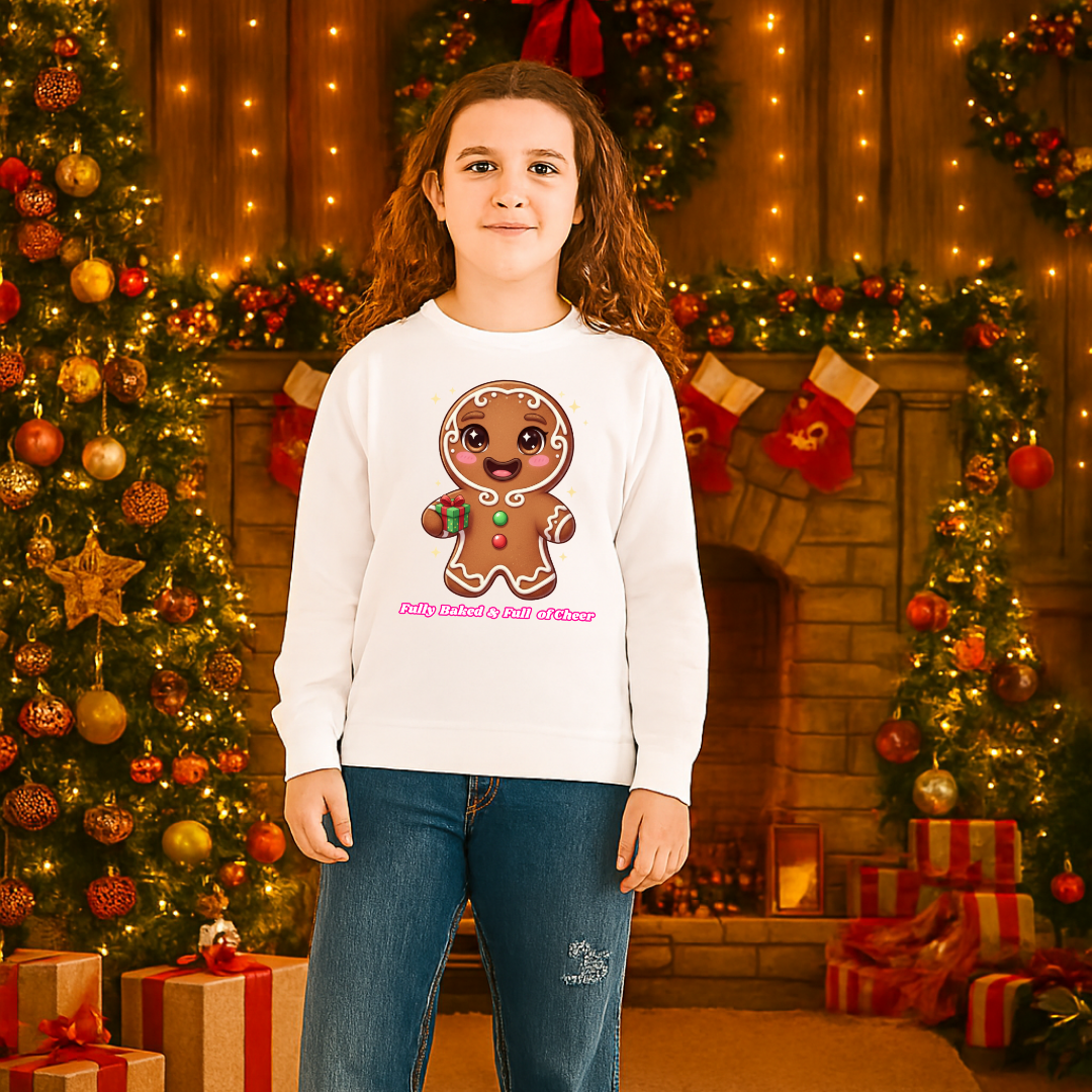 "Fully Baked and Full of Cheer" | Youth Sweatshirt