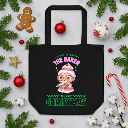 Expert in Baking: The Grandma Baker- Green and Pink  | Eco Tote Bag