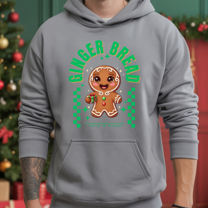 Gingerbread Joy– Green | Youth Hoodie