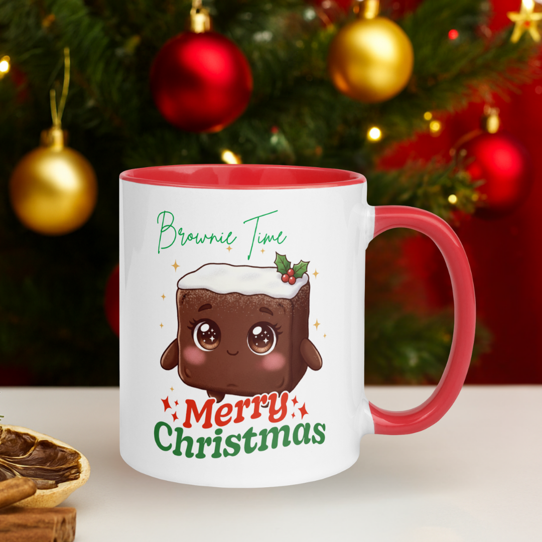 &quot;Brownie Time, Merry Christmas&quot;- Green | Mug