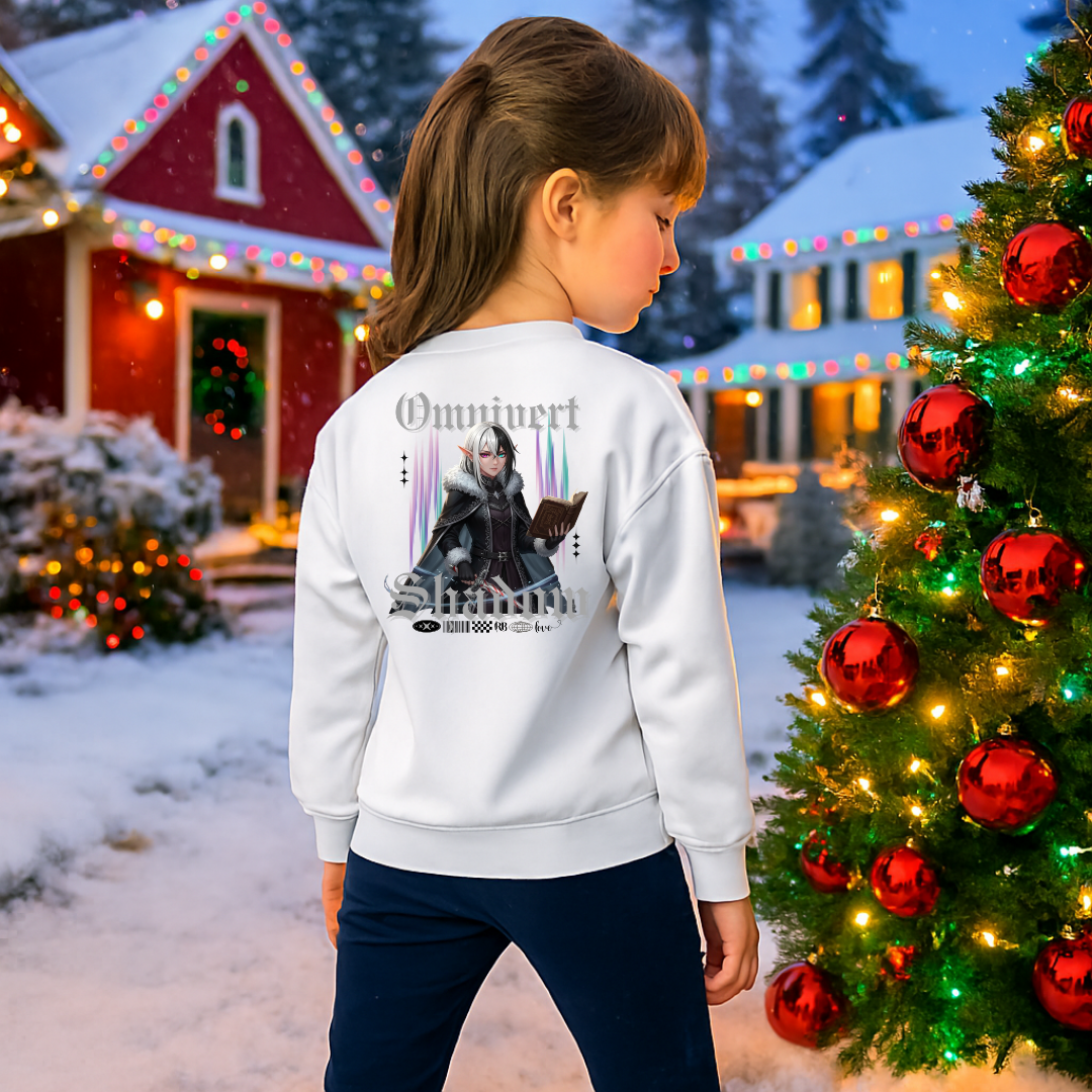 "Omnivert Shadow"- Black | Youth Sweatshirt