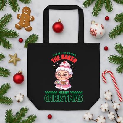 Expert in Baking: The Grandma Baker- Green and Red | Eco Tote Bag