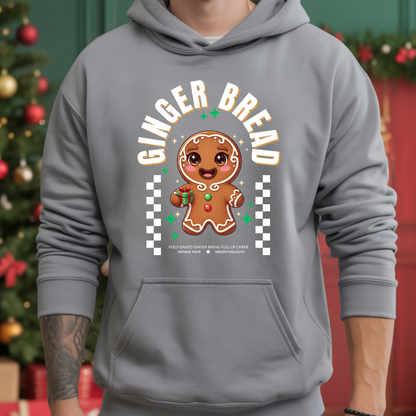 Gingerbread Joy– White | Youth Hoodie