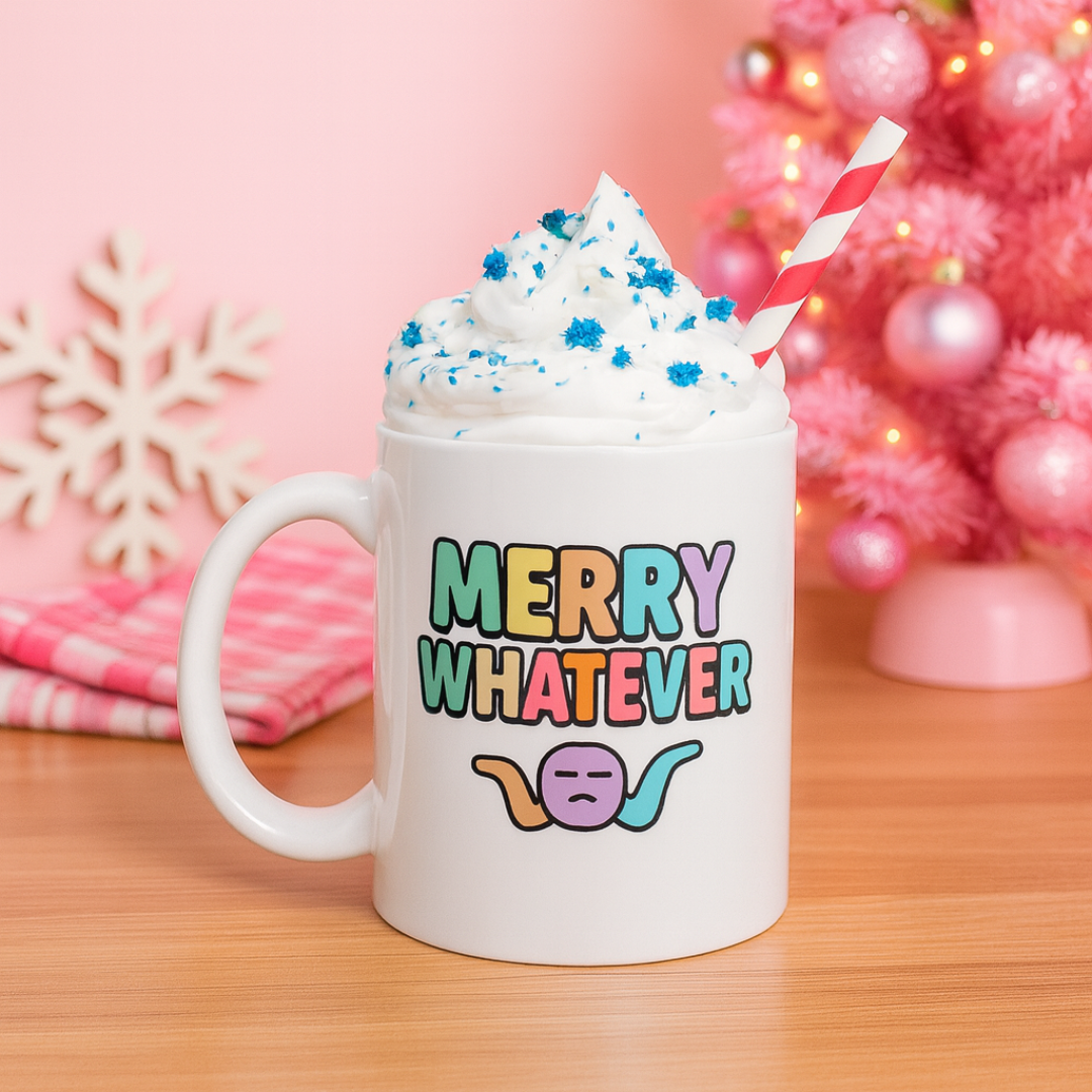 Merry Whatever Teen White Mug