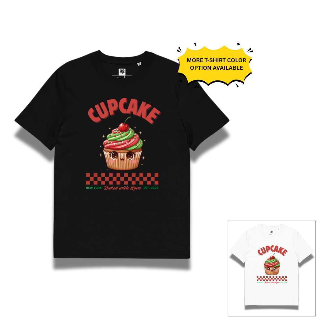 Cupcake: Baked With Love | Adults T-Shirt | – RB Designa Co
