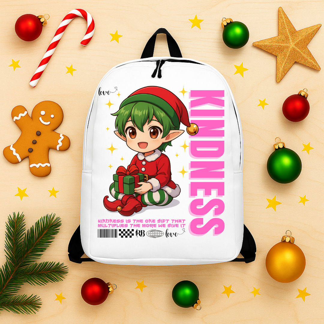 &quot;Kindness&quot;- Black | Minimalist Backpack