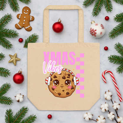 Xmas Vibes Cookie -Pink  | Eco Tote Bag