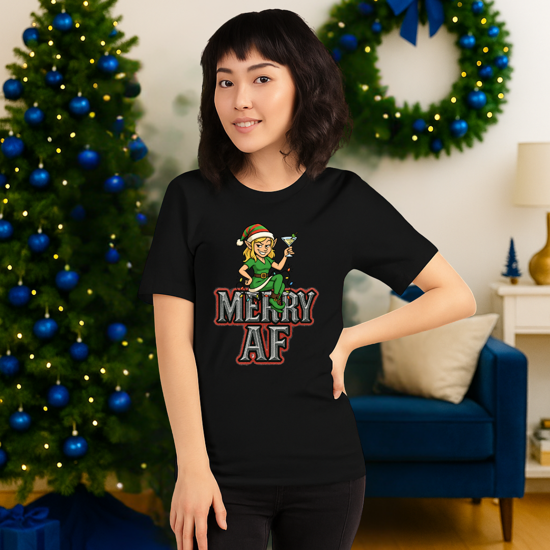 &quot;Merry AF II&quot; | Adults t-shirt