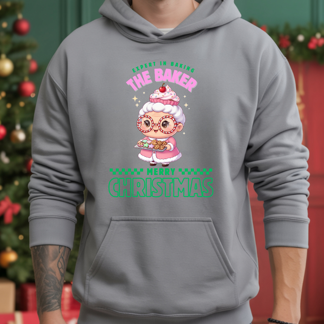 Expert in Baking: The Grandma Baker- Green and Pink | Youth Hoodie