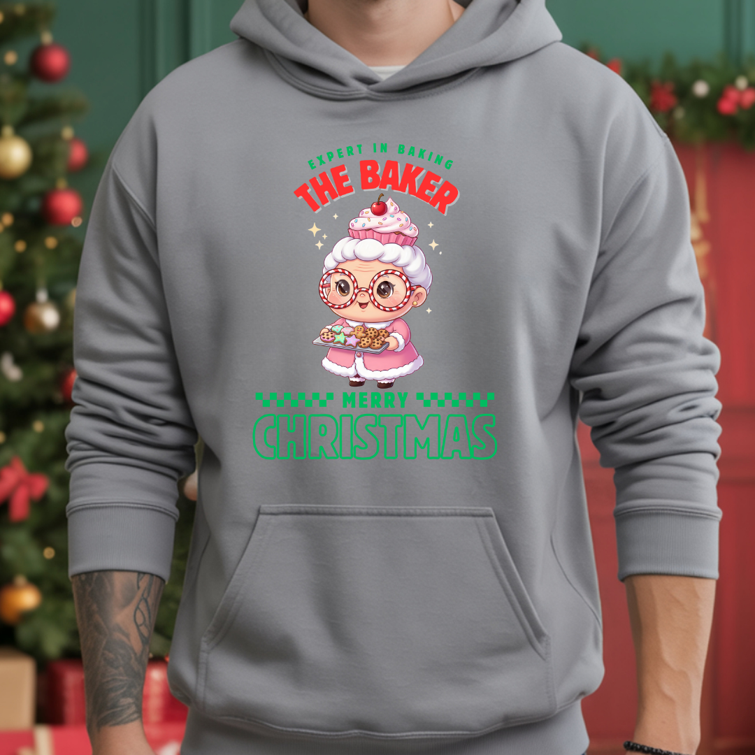 Expert in Baking: The Grandma Baker- Red and Green | Youth Hoodie
