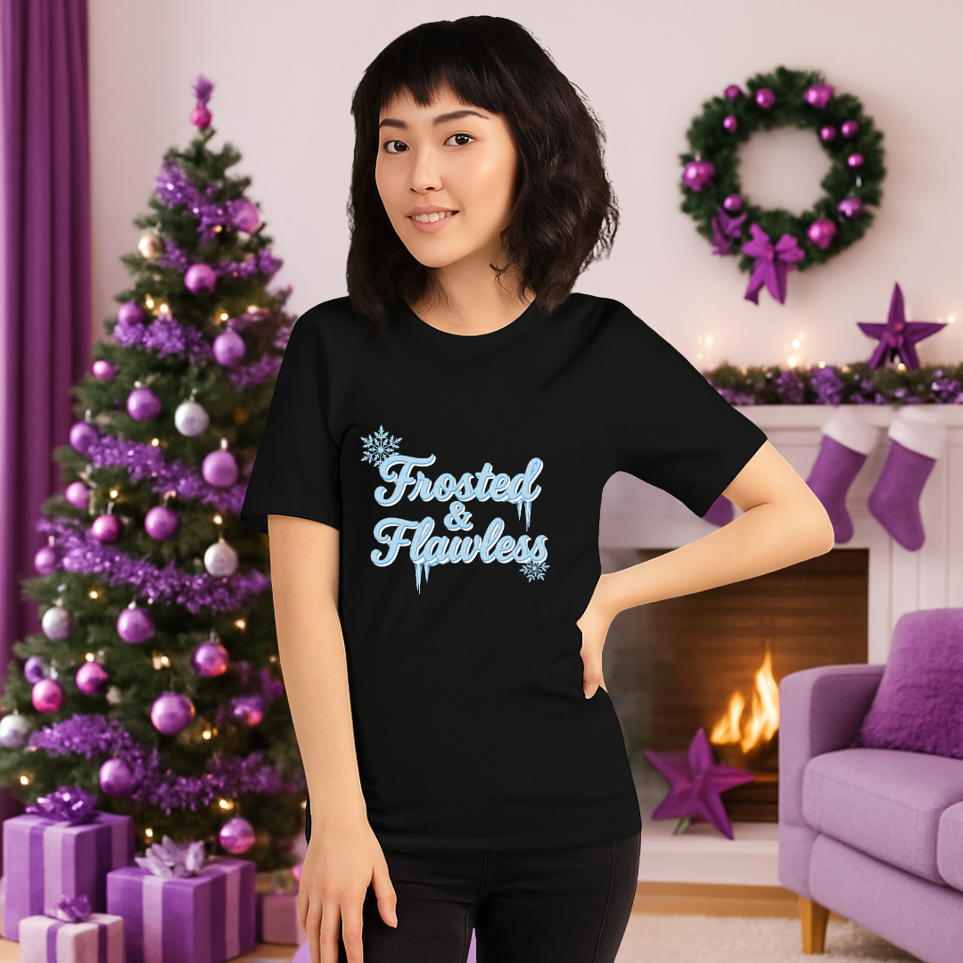 "Frosted and Flawless"- White | Adults t-shirt