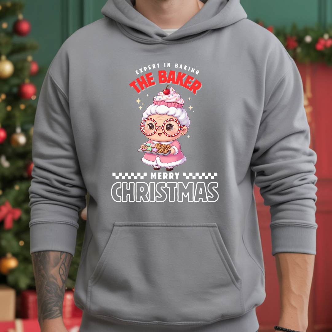 Expert in Baking: The Grandma Baker- White and Red | Youth Hoodie