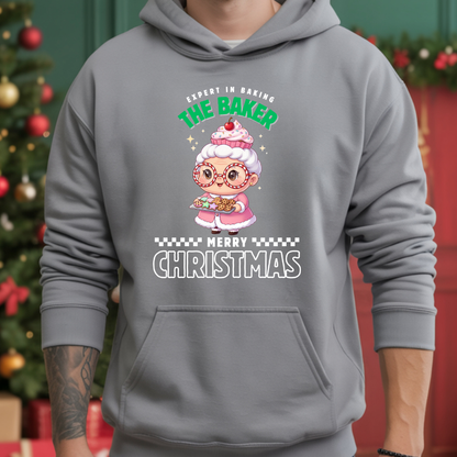 Expert in Baking: The Grandma Baker- White and Green | Youth Hoodie