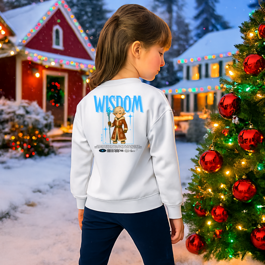 &quot;Wisdom&quot;- Black | Youth Sweatshirt