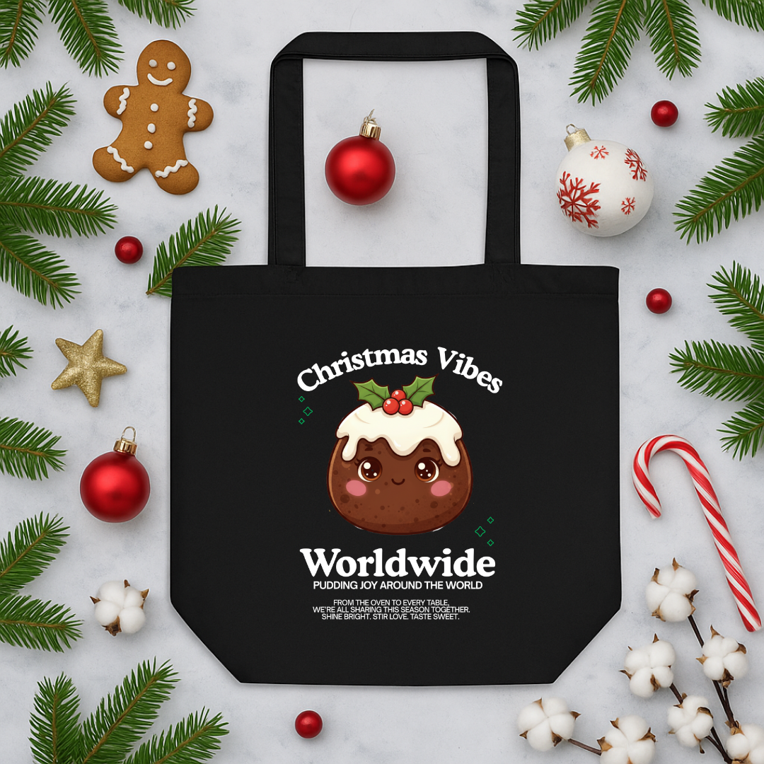 &quot;Christmas Vibes Worldwide...&quot;- White | Eco Tote Bag