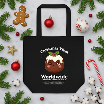 &quot;Christmas Vibes Worldwide...&quot;- White | Eco Tote Bag