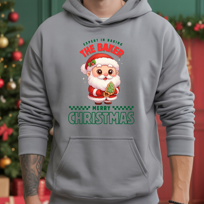 Expert in Baking: The Santa Baker- Green and Red | Youth Hoodie