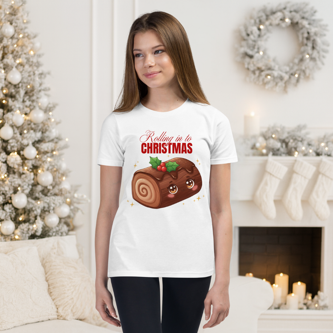 Rolling in to Christmas | Youth Short Sleeve T-Shirt