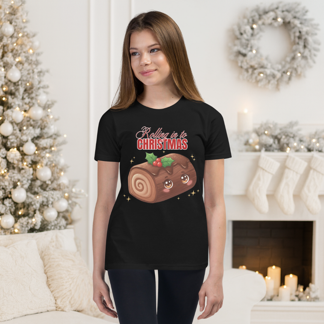 Rolling in to Christmas | Youth Short Sleeve T-Shirt