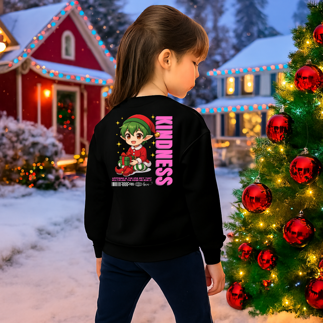 "Kindness"- White | Youth Sweatshirt