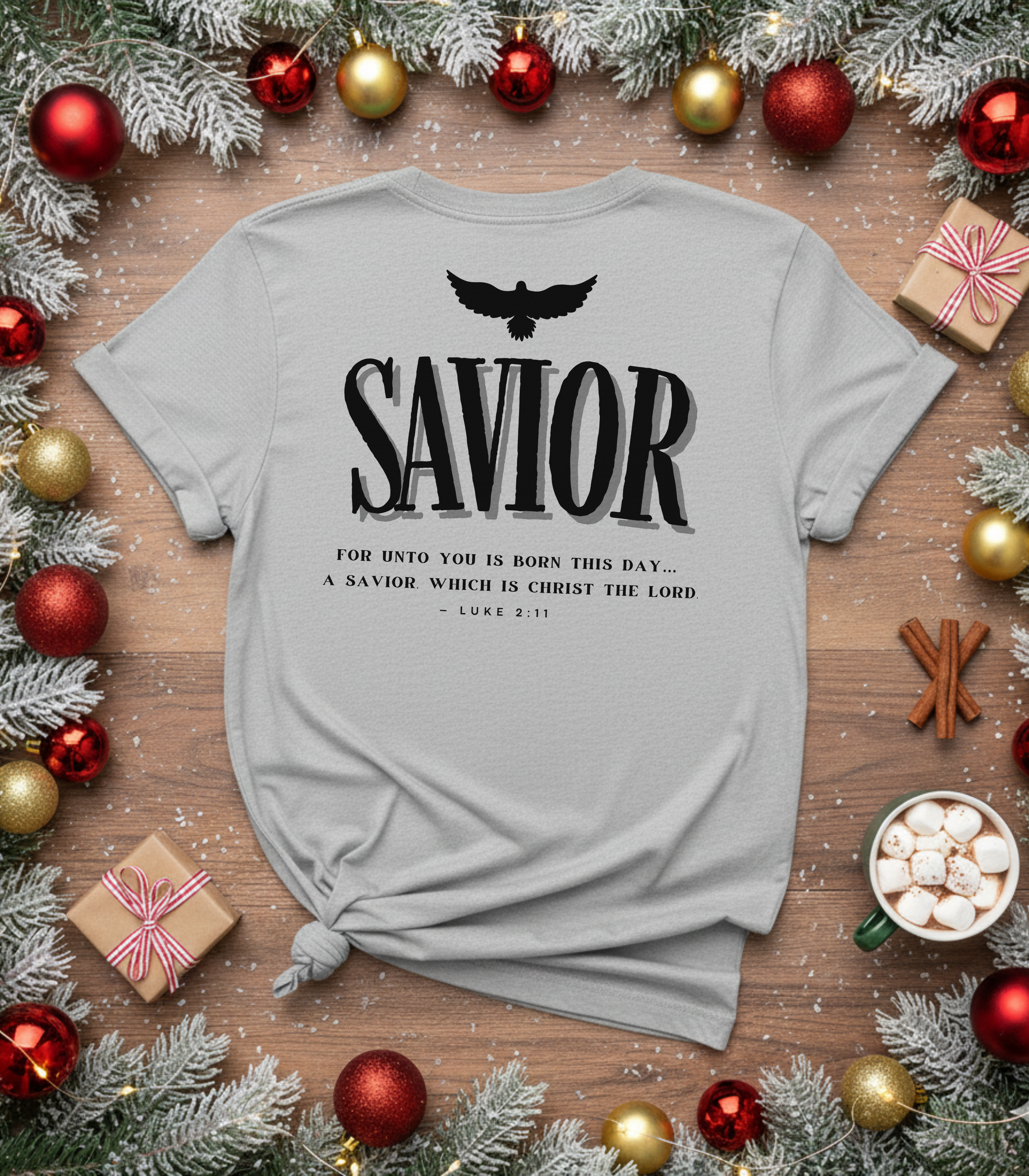 Savior Back Light Biblical T-shirt