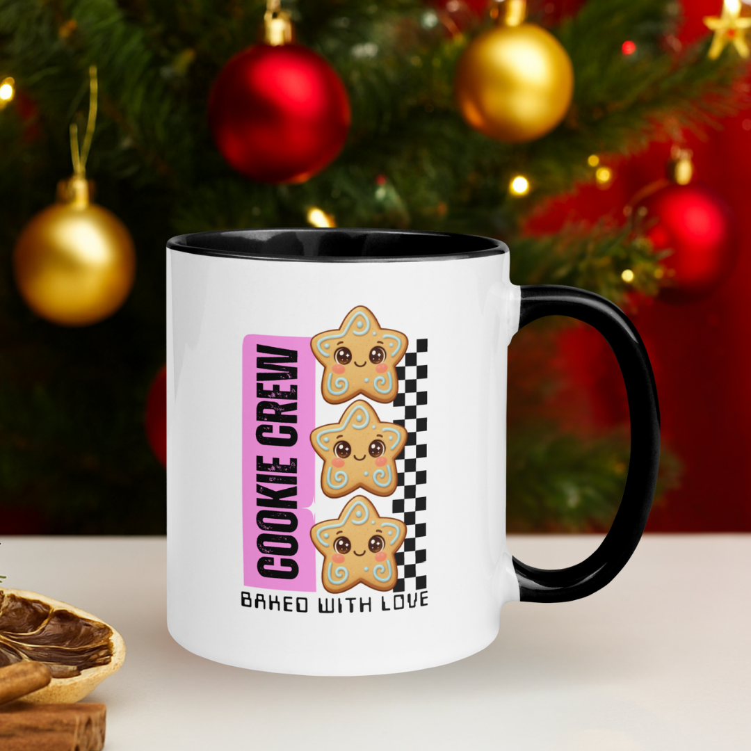&quot;Cookie Crew, Baked With Love&quot;- Black in Pink | Mug