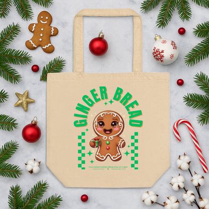 Gingerbread Joy- Green  | Eco Tote Bag