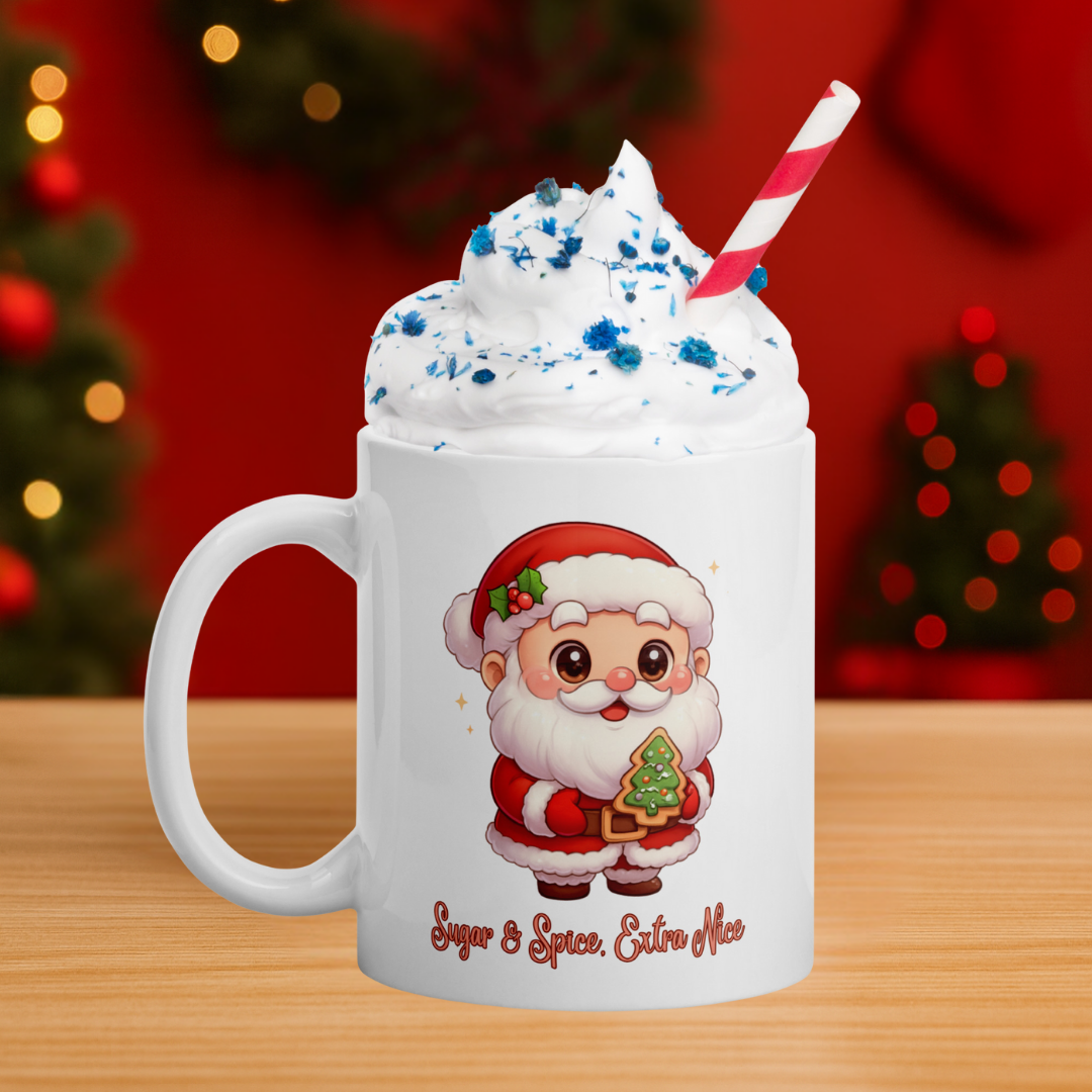 Chibi Santa Claus Kids White Mug