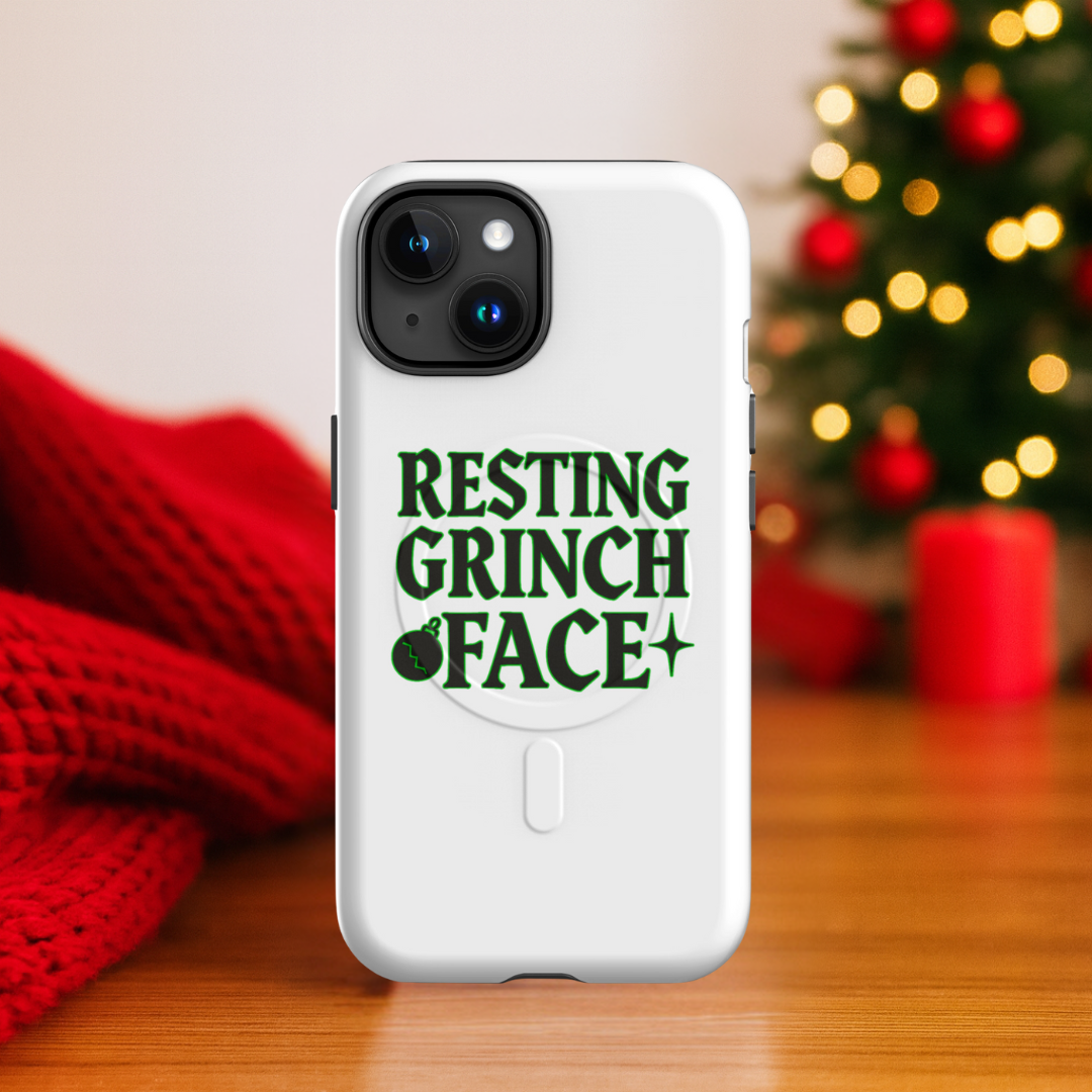Resting Grinch Face Goth Teen iPhone Case