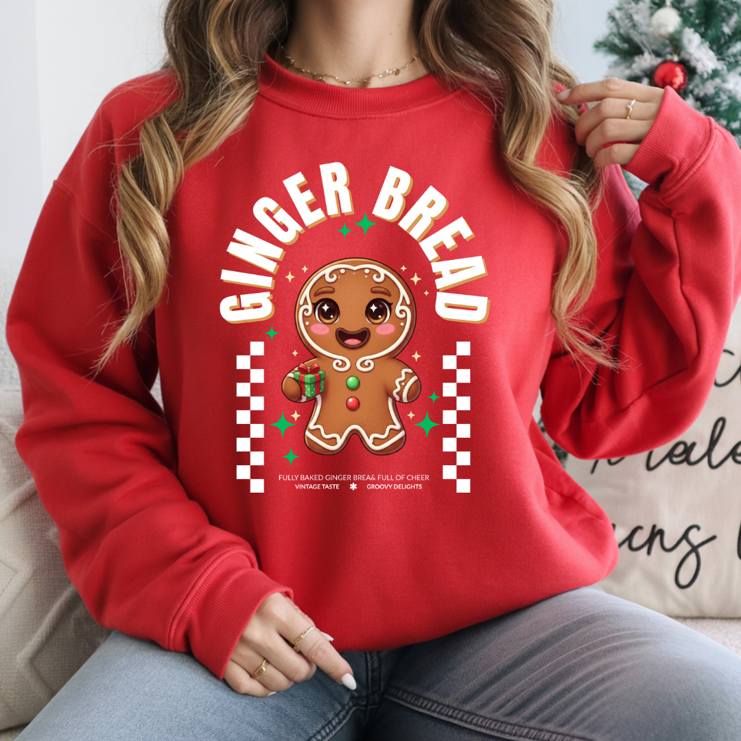 Gingerbread Joy– White | Youth Hoodie