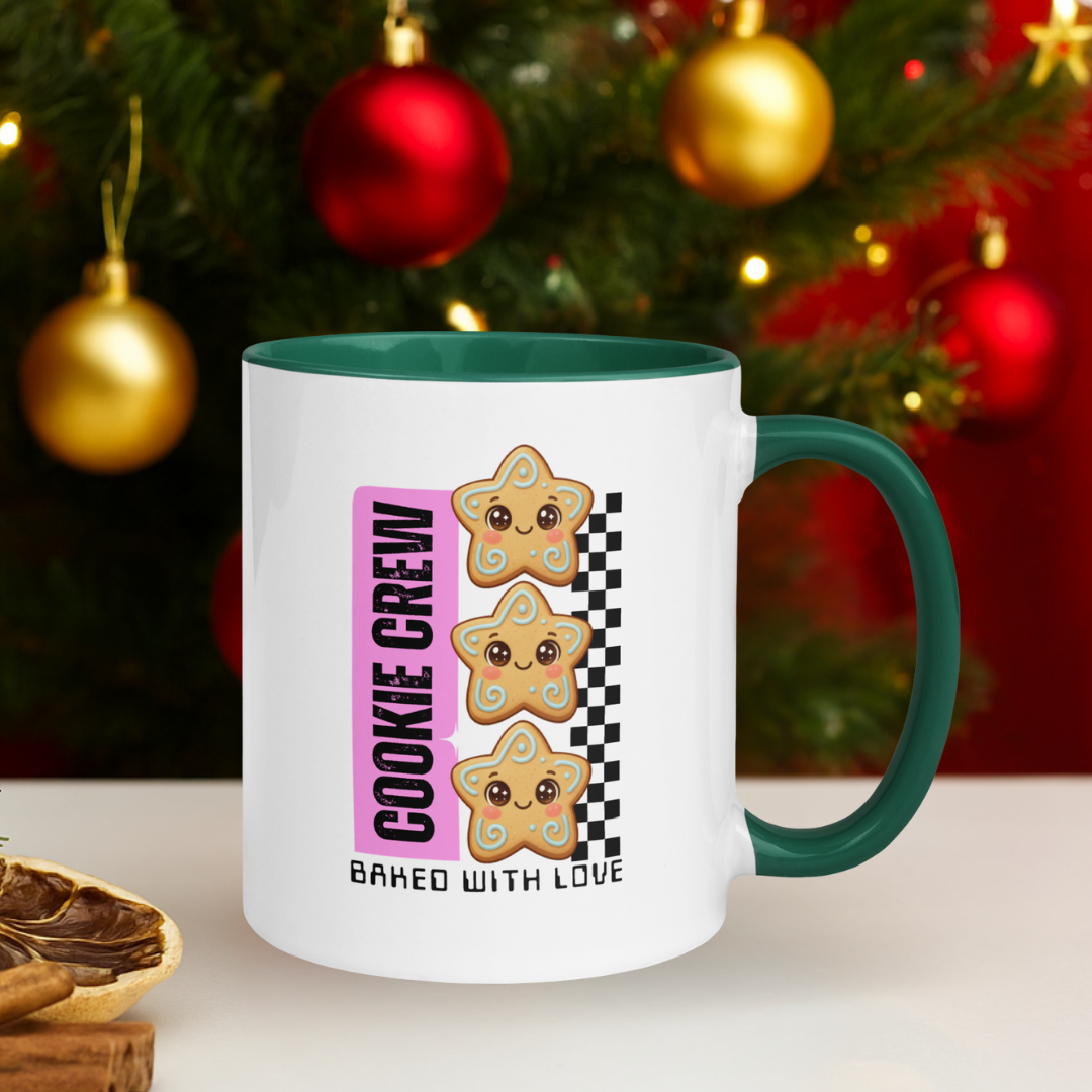 &quot;Cookie Crew, Baked With Love&quot;- Black in Pink | Mug
